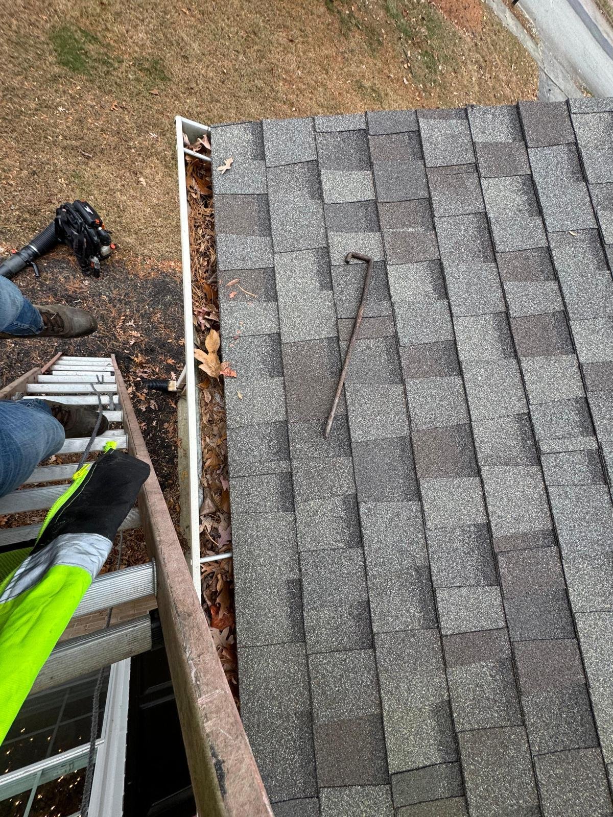 Gutter cleaning and maintenance work by Green Force Property Services